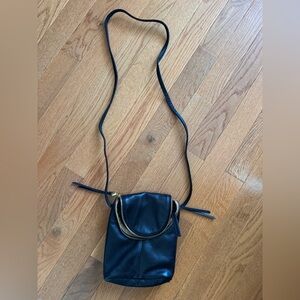 HOBO - Fern Crossbody - Black Leather Crossbody with Gold Hardware and Tassel